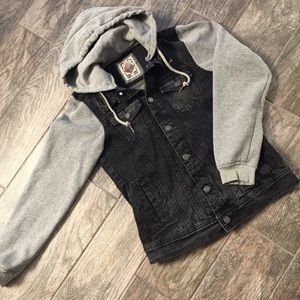 pull and bear khaki denim jacket
